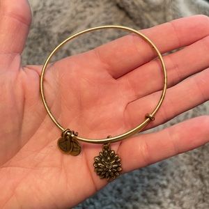 Alex and Ani Flower charm bracelet